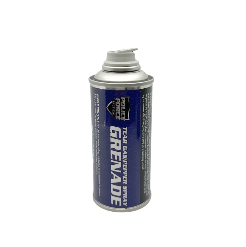 Police Force Tactical Tear Gas / Pepper Spray Grenade (2 oz & 6 oz)