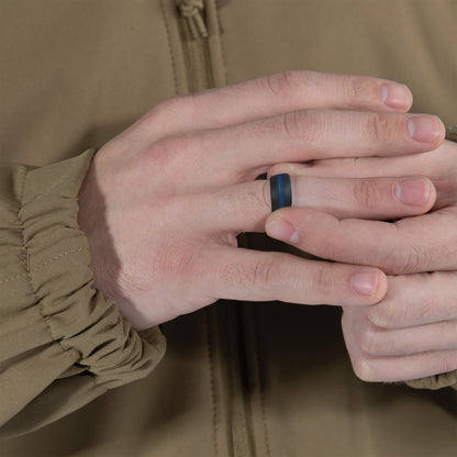 Rothco Thin Blue Line Silicone Ring